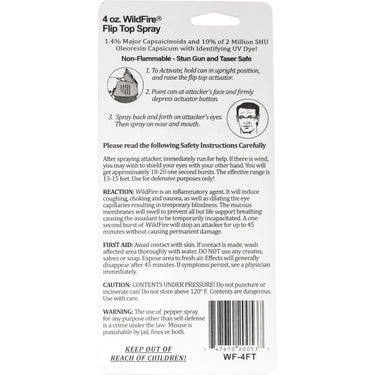 Wildfire 1.4% MC 4 Oz Pepper Spray Flip Top